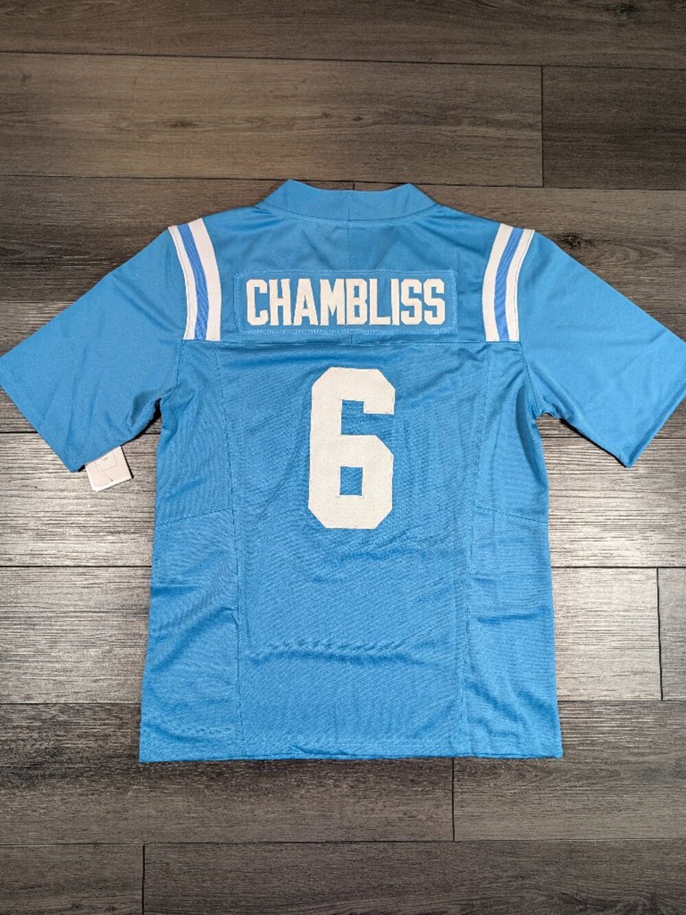 Trinidad Chambliss #6 Ole Miss Rebels Powder Blue Football Jersey Men's Small - Picture 2 of 4